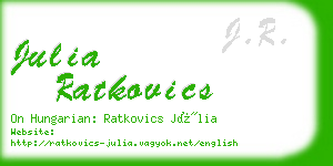 julia ratkovics business card